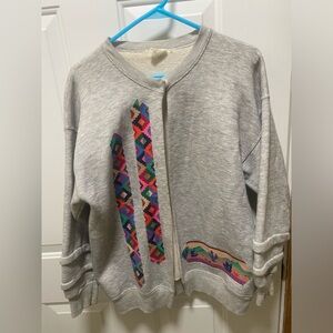Vintage Southwestern Style Sweatshirt Cardigan